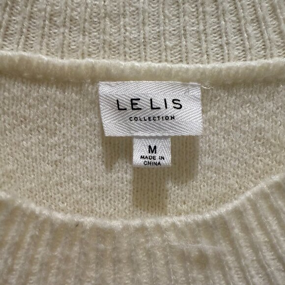 Isabelle's Cabinet Le Lis Cream and Beige Graffiti Sweater Size M - Picture 2 of 4